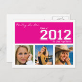 Classe de 2012 Graduation Invitation Postcard (Devant / Derrière)