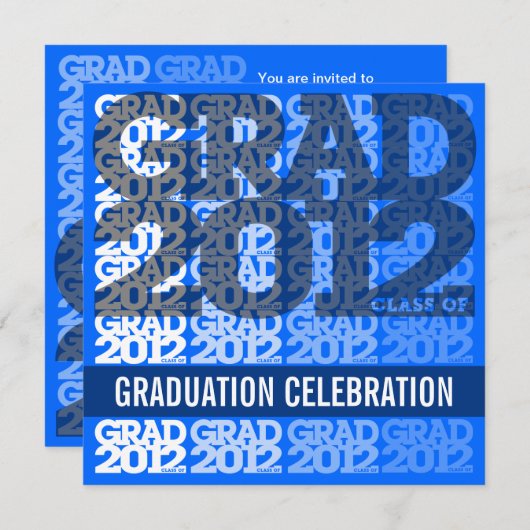 Classe De 2012 Invitation De Diplômés 12BS (Devant / Derrière)