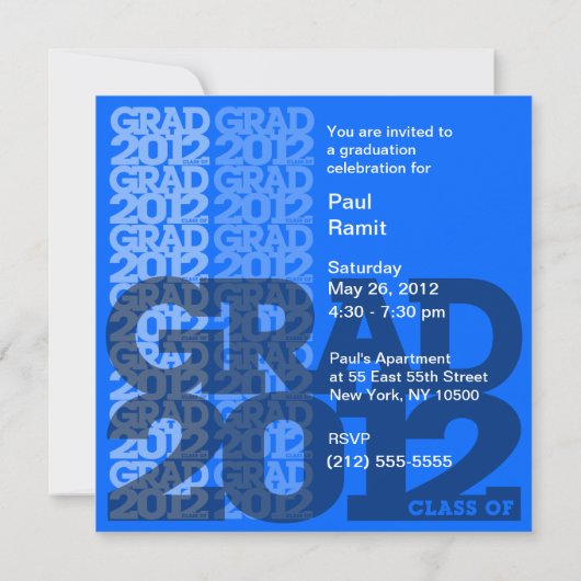 Classe De 2012 Invitation De Diplômés 12BS (Dos)