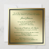Classe de 2012, vert et invitation d'obtention du (Dos)