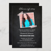 Classe de 2015 Chalkboard Graduation Invitation (Devant / Derrière)