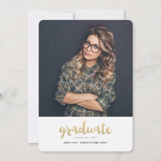 CLASSE DE 2015 Faire-part D'ÉTUDES (Devant)