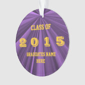 Classe de 2015 pourpres et d'ornement rond d'or (devant)