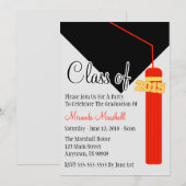 Classe De 2015 Tassel Invitation De Graduation (Ro (Devant / Derrière)