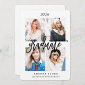 CLASSE DE 2016 INVITATION DE DIPLÔME DE PHOTO FRAM (Devant / Derrière)