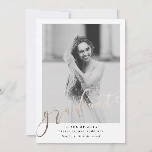 CLASSE DE 2017 DIPLÔME Invitation à la graduation (Devant)