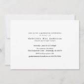 CLASSE DE 2017 DIPLÔME Invitation à la graduation (Dos)