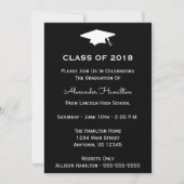 Classe De 2018 Casquette Graduation Invitation (No (Devant)