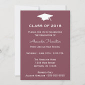 Classe De 2018 Casquette Invitation De Graduation (Devant)