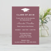 Classe De 2018 Casquette Invitation De Graduation (Debout devant)