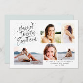 classe de 2018 diplômé multi photo faire-part (Devant / Derrière)