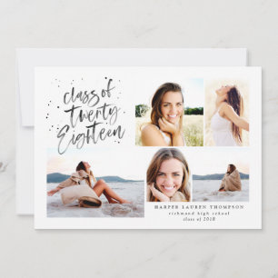 classe de 2018 diplômé multi photo faire-part