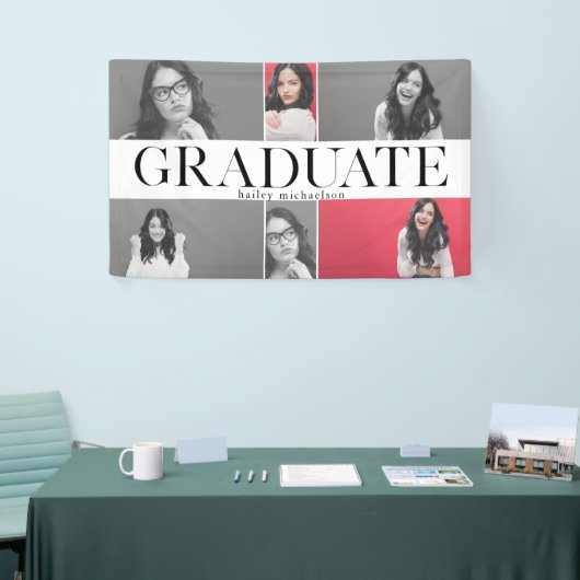 Classe de 2018 Graduation Photo Collage Bannière (Salon professionnel)