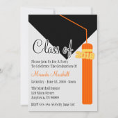 Classe De 2018 Tassel Invitation De Graduation (Or (Devant)