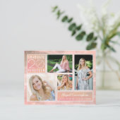 Classe de 2019 Photo Peach Watercolor Invitation (Debout devant)