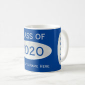 Classe de 2020 Bleu Café Break Mug par Janz (Devant droit)