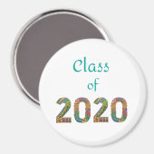 Classe de 2020 coloré chiffres aimant (Recto/Verso)