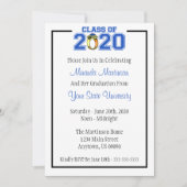 Classe De 2020 Graduation Invitation (Bague Bleue) (Devant)