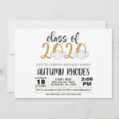 Classe de 2020 Graduation Invitation - Face Mask G (Devant)