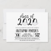 Classe de 2020 Graduation Invitation - Masque Visa (Devant)