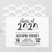 Classe de 2020 Graduation Invitation - Masque Visa