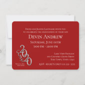 Classe de 2020 Red Photo Graduation Invitation (Dos)