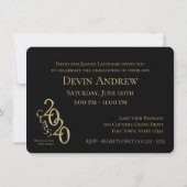 Classe de 2020 Red Photo Graduation Invitation (Dos)