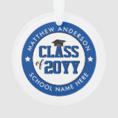 Classe de 2021 Elégant Blue Graduate Graduation (dos)