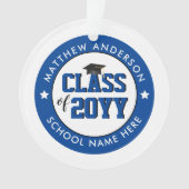 Classe de 2021 Elégant Blue Graduate Graduation (devant)