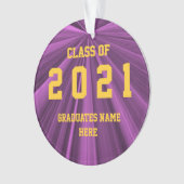 Classe de 2021 Maroon and Gold Ornament par Janz (devant)