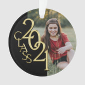 Classe de 2021 Or et noir avec photo (devant)