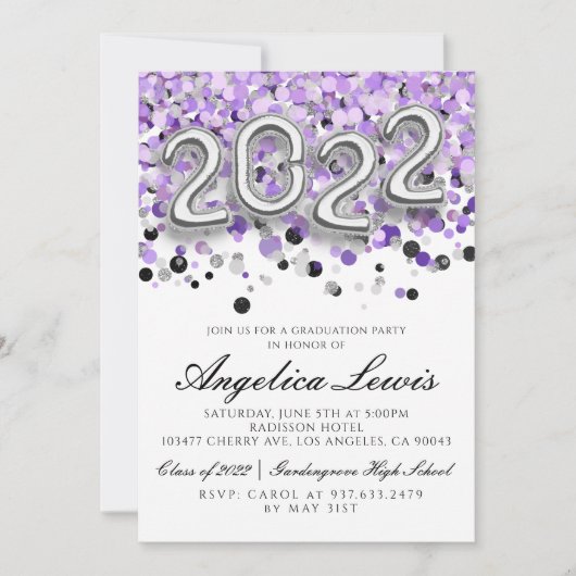 Classe de 2022 Graduation Party Invitation (Devant)