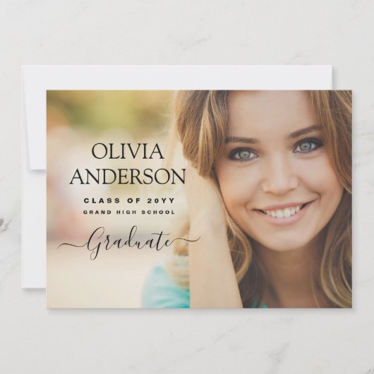 Classe de 2022 Photo Graduation Faire-part (Devant)