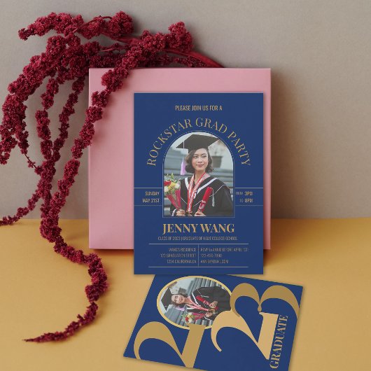 Classe de 2023 Arch Photo Grad Party Invitation