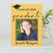 Classe De 2023 Faire-part Diplômé En Photo Jaune (Debout devant)