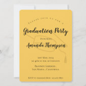 Classe De 2023 Faire-part Diplômé En Photo Jaune (Dos)