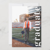 Classe de 2023 Graduate Navy Photo Faire-part (Devant)