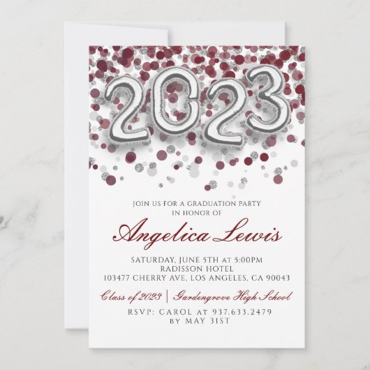 Classe de 2023 Graduation Party Invitation (Devant)