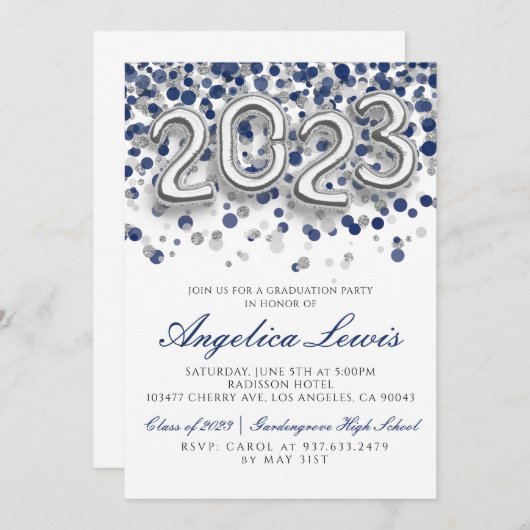 Classe de 2023 Graduation Party Invitation (Devant / Derrière)