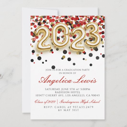 Classe de 2023 Graduation Party Invitation (Devant)