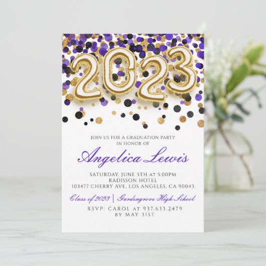 Classe de 2023 Graduation Party Invitation (Debout devant)