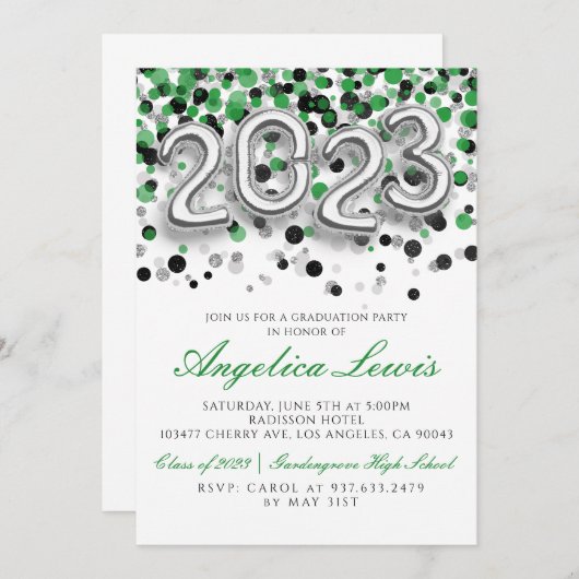 Classe de 2023 Graduation Party Invitation (Devant / Derrière)