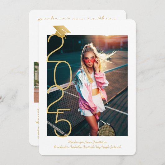 Classe de 2023 Moderne Invitation Open House (Devant / Derrière)