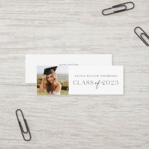 Classe de 2023 Photo Graduation Nom Cartes Noir