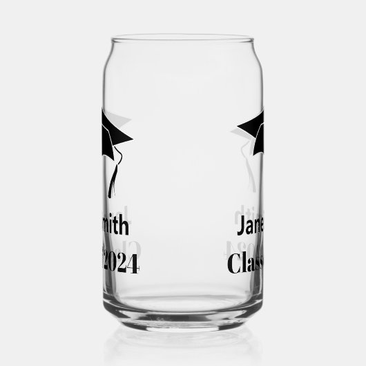 Classe de 2024 Black Graduate's Name Texte Grad Ca (Gauche)