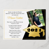 Classe de 2024 Graduation Cap Foil Invitation (Recto)