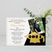 Classe de 2024 Graduation Cap Foil Invitation (Debout devant)