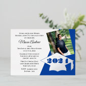 Classe de 2024 Graduation Cap Foil Invitation (Debout devant)