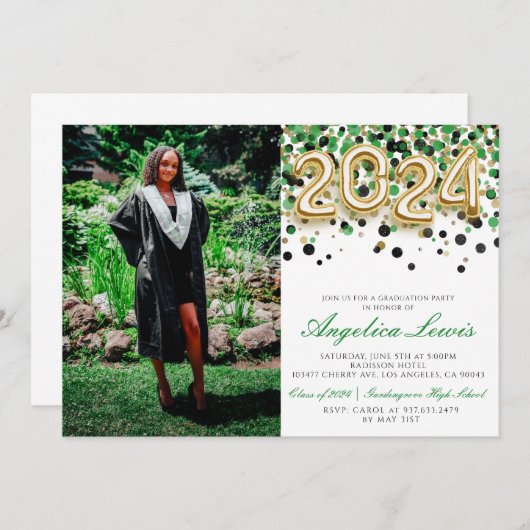 Classe de 2024 Graduation Party Invitation (Devant / Derrière)