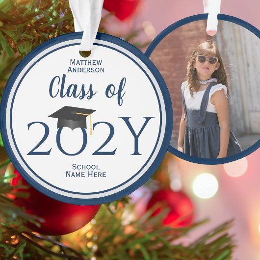 Classe de 2024 Photo de Graduation bleu marine mod